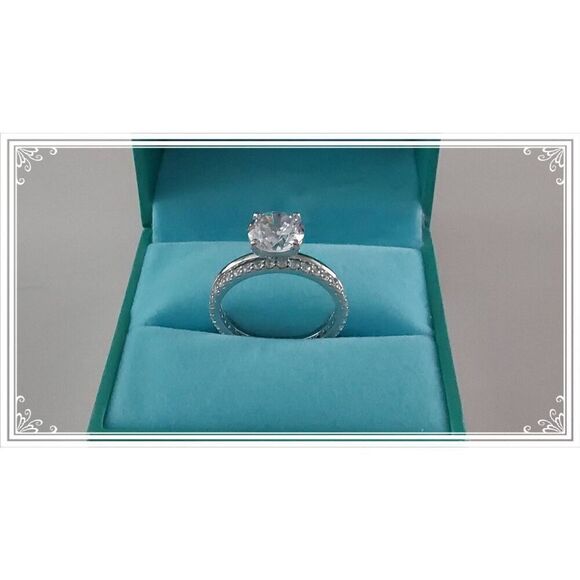 New~6.33 Ct. Round Cut Genuine Diamond Simulant Wedding/Bridal Ring Set Sz 10 - Picture 3 of 5